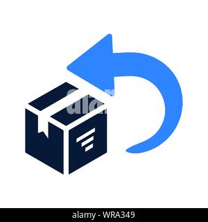 Box, delivery, easy returns, return Icon Stock Vector