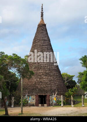 Traditional Grand Hut, Jean Marie Tjibaou Cultural Centre, Noumea, New Caledonia Stock Photo