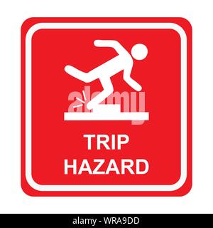 trip hazard sign vector Stock Vector