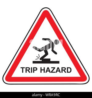 trip hazard sign vector Stock Vector