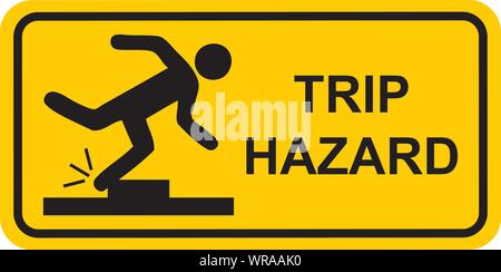 trip hazard sign vector Stock Vector