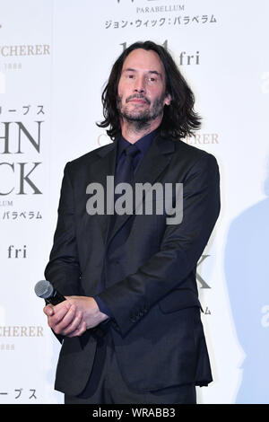 Tokyo, Japan. 10th Sep 2019. Keanu Reeves attends the Japan premiere of John Wick: Chapter 3 - Parabellum on September 10 in Tokyo, Japan. Credit: Aflo Co. Ltd./Alamy Live News Stock Photo