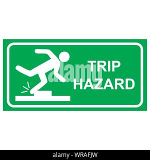 trip hazard sign vector Stock Vector