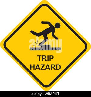 trip hazard sign vector Stock Vector