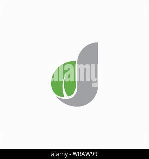 Vector minimal concept for abstract logo icon letter D. Digital Logo Design Template Stock Vector