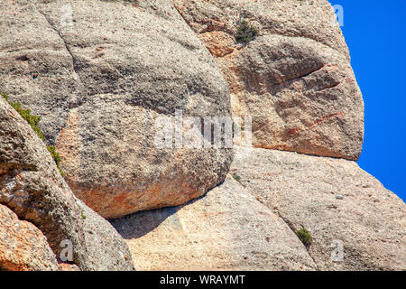 mountains details with big rocks on the cliff Stock Photo
