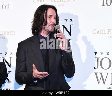 Tokyo, Japan. 10th Sep 2019. Keanu Reeves attend the Japan premiere of “John Wick: Chapter 3 - Parabellum” on September 10 in Tokyo, Japan. Credit: Aflo Co. Ltd./Alamy Live News Stock Photo