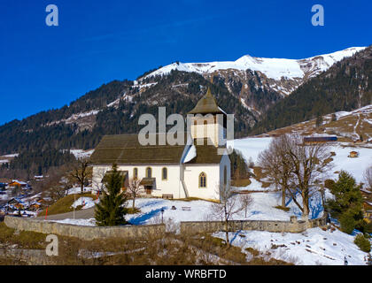 Temple church, Chateau-d'Oex, Pays-d’Enhaut, Vaud, Switzerland