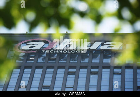 A view of the headquarters building of Dahua Technology in Hangzhou City, east China's Zhejiang Province, August 7th, 2019.   U.S. President Donald Tr Stock Photo