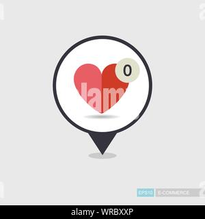 Favorites pin map icon. E-commerce sign. Map pointer. Map markers. Destination vector icon. Graph symbol for your web site design, logo, app, UI. Vect Stock Vector