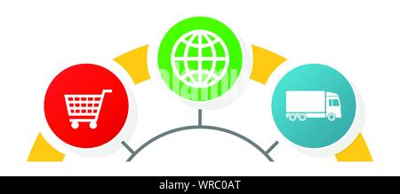 Infographic vector template for presentation, business  concept with 3 options Stock Vector
