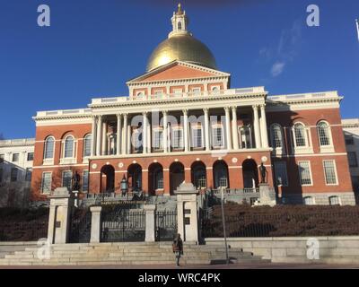Low Angle View Of Massachusetts State House Against Sky