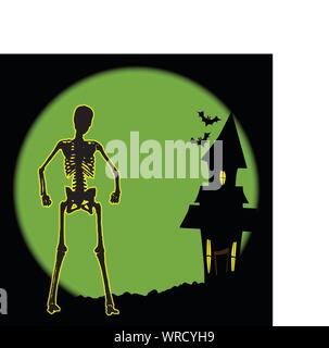 Halloween haunted house. Vector illustration Stock Vector Image & Art ...