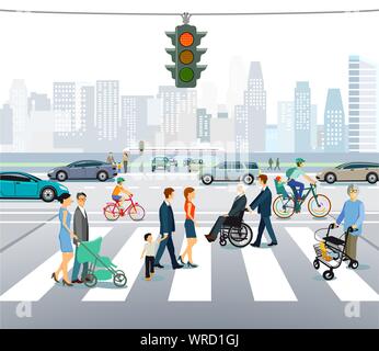Traffic light for pedestrian crossing. Vector clipart Stock Vector ...
