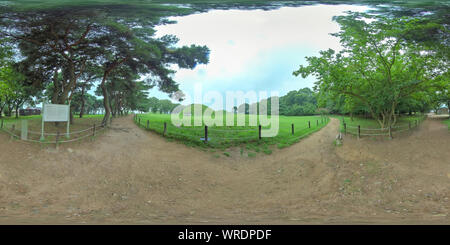 360 degree panoramic view of Gyeongju, South Korea 27 August 2019: 360VR World Heritage Site Gyeongju Historic Areas.