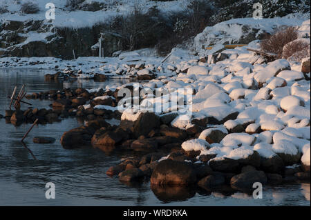 SWEDEN - Winter, coldest, season, regions, freezing, temperatures, ice, snow Stock Photo
