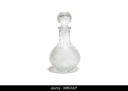Crystal, whiskey  bottle isolated on white background. Stock Photo