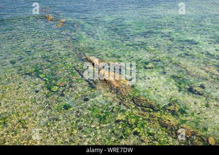 Detail of the beach, known as La Concha, in San Sebastian city. Stock Photo