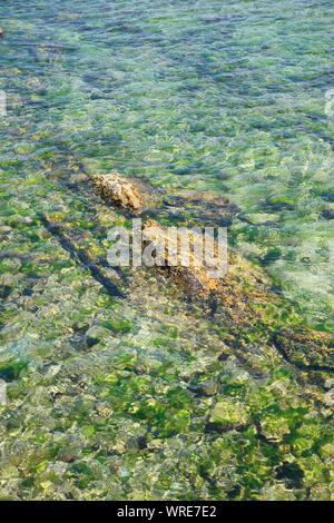 Detail of the beach, known as La Concha, in San Sebastian city. Stock Photo