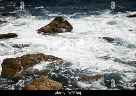 Detail of the beach, known as La Concha, in San Sebastian city. Stock Photo