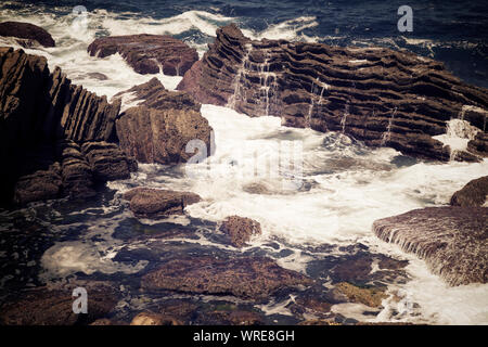 Detail of the beach, known as La Concha, in San Sebastian city. Stock Photo