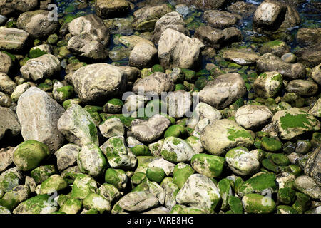 Detail of the beach, known as La Concha, in San Sebastian city. Stock Photo