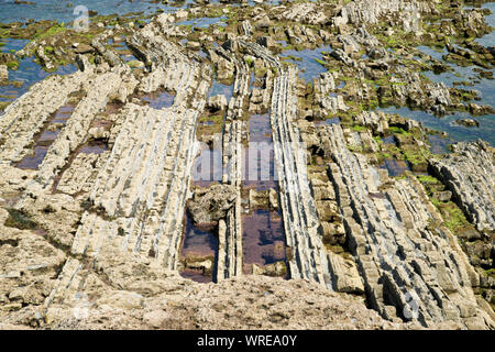 Detail of the beach, known as La Concha, in San Sebastian city. Stock Photo