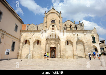 Italy, Basilicata, Matera, church of San Giovanni Battista Stock Photo