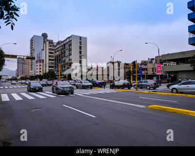 Tacna Avenue in the old center of the peruvian capital Lima Stock Photo