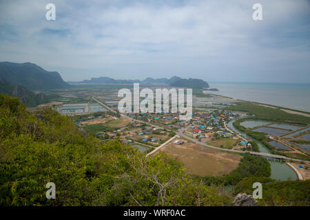 landscape viewpoint at Khao Daeng ,Sam Roi Yod national park,Prachuapkhirikhan province Thailand Stock Photo