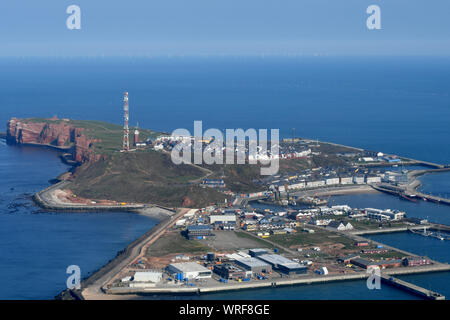 aerial view on the island of Heligoland (Germany) Stock Photo