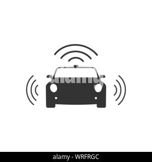 Autonomous infographic self driving car vector image design illustration Stock Vector