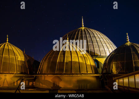 Low angle view of the mosque at night;Istanbul turkey Stock Photo