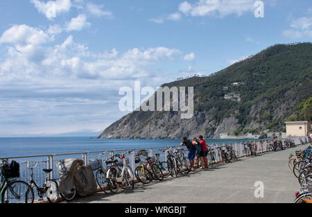 Near Framura rail station is possible to rent a bike to pass through Cinque Terre national park along old train tunnel