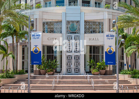 Orlando, Florida. August 17, 2019. Orlando City Hall at downtown area Stock Photo