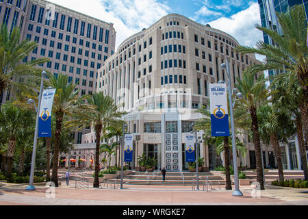 Orlando, Florida. August 17, 2019. Orlando City Hall at downtown area Stock Photo