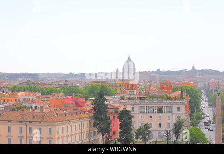 Rome city view from Pincian hill Rome Italy Stock Photo