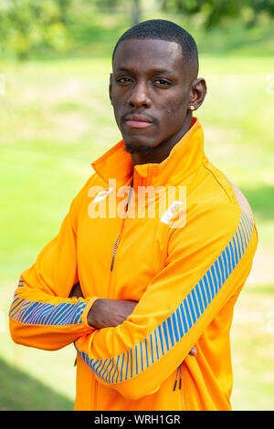 Arnhem, Nederland. 10th Sep, 2019. ARNHEM, 10-09-2019, team presentation World Athletics Championship in Doha, running athlete Taymir Burnet Credit: Pro Shots/Alamy Live News Stock Photo