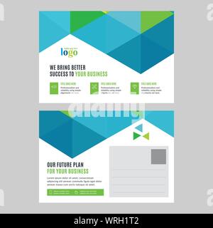 Post Card Template for any type of business use Stock Vector