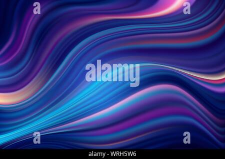 Modern colorful flow poster. Blue Wave Liquid shape multycolor background.