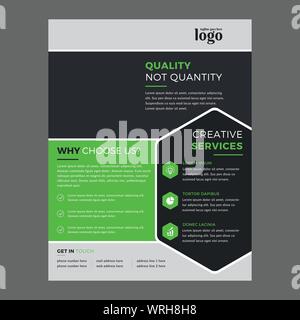 Business Flyer Template for any type of corporate use Stock Vector