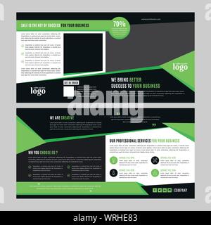 Trifold Brochure Template for any type of business use Stock Vector