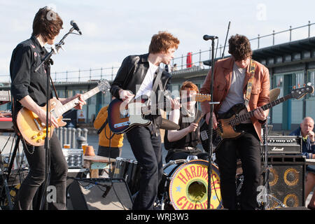 Rock band Folkestone Pier Stock Photo