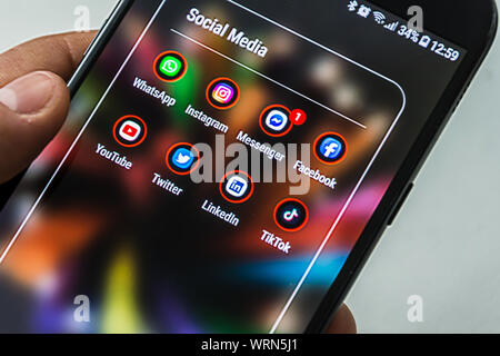 Digital Life of Social meida apk Stock Photo