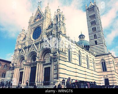 Low Angle View Of Siena Cathedral Against Sky