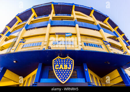 Buenos Aires, Argentina - July 18, 2017: The Bombonera, stadium of Boca Juniors Stock Photo