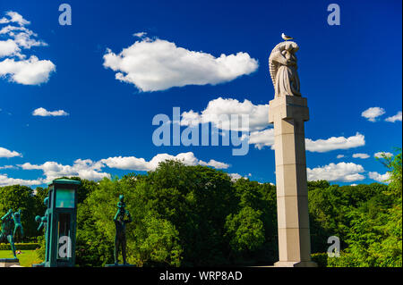 Oslo - July 24: Lizard hugging woman statue at the Vigeland Sculpture Arrangement in Frogner Park on July 24, 2010 in Oslo., Norway Stock Photo