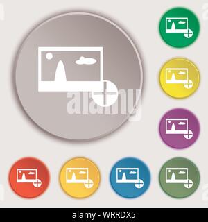 Plus, add File JPG sign icon. Download image file symbol. Multicolored ...