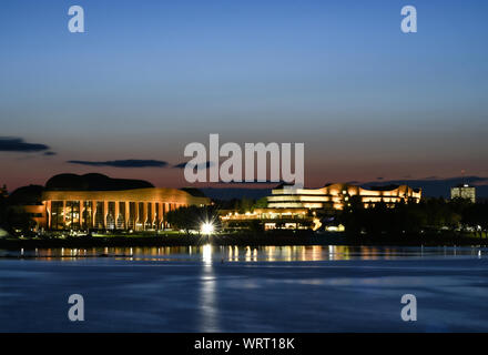 Canadian Museum of History Building at Night Stock Photo