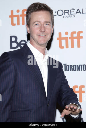 Toronto, Ontario, Canada. 10th Sep 2019. Edward Norton attends the 'Motherless Brooklyn' premiere during the 2019 Toronto International Film Festival at Princess of Wales Theatre on September 10, 2019 in Toronto, Canada. Photo: PICJER/imageSPACE/MediaPunch Credit: MediaPunch Inc/Alamy Live News Stock Photo